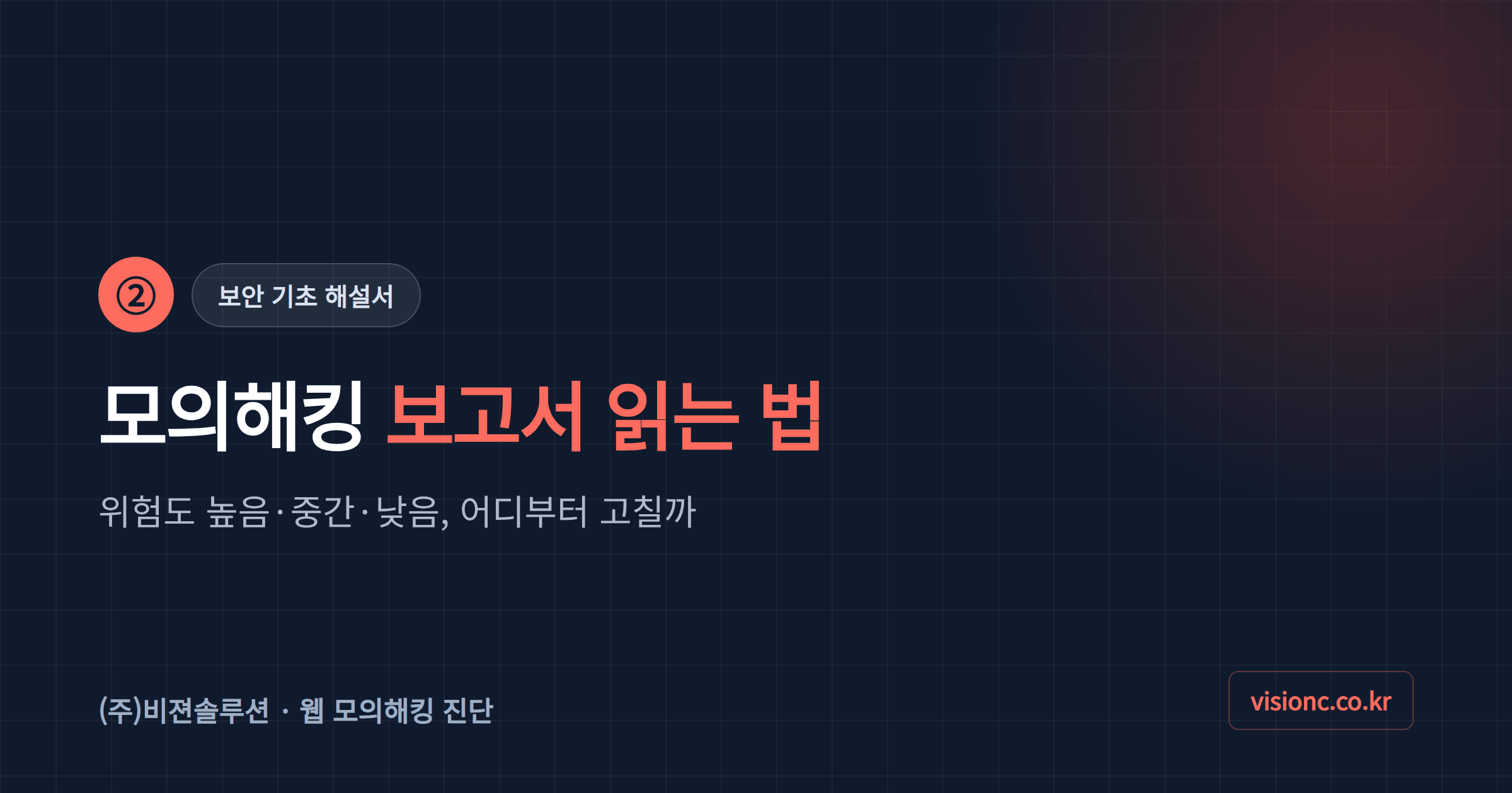 ② 보고서 읽는 법 — 위험도 "높음/중간/낮음" 이해하기